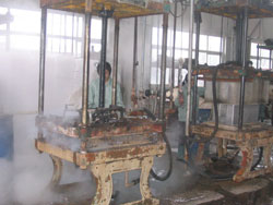 泡沫包装加工现场